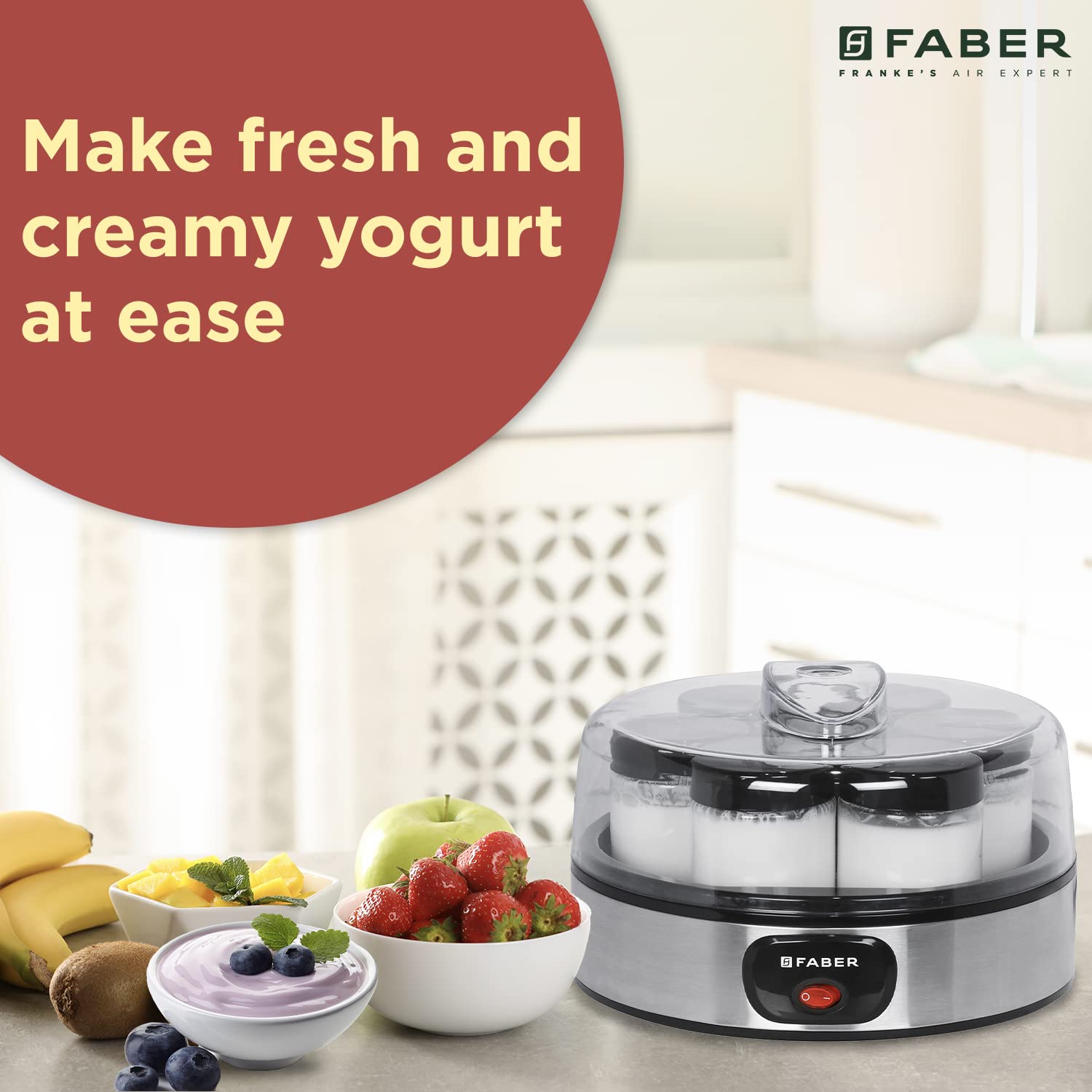 Faber 7 Jar Portable Yogurt Maker