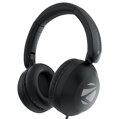 Zebronics BOOM Wired Headphone, Over Ear, in-Line MIC, Foldable, 1.5 meter Cable, for 3.5mm (Mobile | Tablet | Laptop | MAC), Soft Cushion, 40mm Drivers
