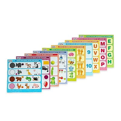 Intellikids Electro Game, 10 Double Sided Printed Cards, If it Lights its Right!! Learn About Alphabet,Numbers,Colors,Shapes,etc