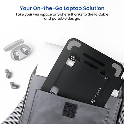 Portronics My Buddy K3 Pro Laptop Stand with Adjustable Height & Angle, Foldable Portable Design, Improved Air Flow