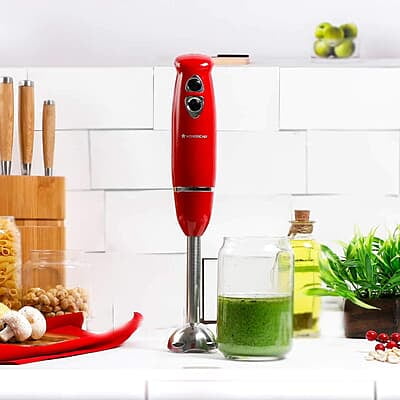 Wonderchef Crimson Edge 400 W Electric Hand Blender 2 Speed Selection Wonderchef Crimson Edge 400 W Electric Hand Blender 2 Speed Selection
