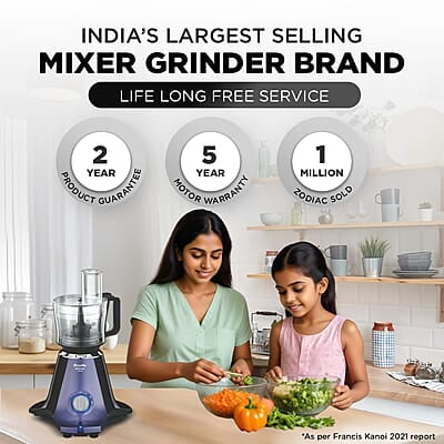 Preethi Zodiac Glitter MG 264, 750 Watt Mixer Grinder, 5 Jars