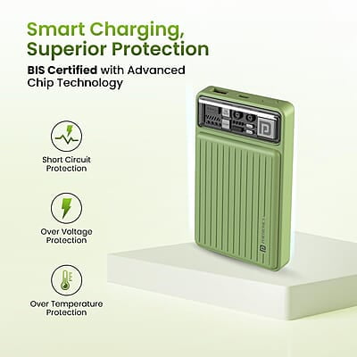 Portronics Luxcell Mini 10K Advanced 10000 mAh Smallest Power Bank with 22.5W Max Output Portronics Luxcell Mini 10K Advanced 10000 mAh Smallest Power Bank with 22.5W Max Output