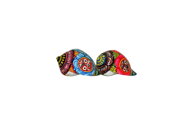 EELIKA Conch / Shankh handpainted Lord Jagannath Art || For Puja || home decor || gift for friends and family || set of 2 (Conch-1) EELIKA Conch / Shankh handpainted Lord Jagannath Art || For Puja || home decor || gift for friends and family || set of 2 (Conch-1)