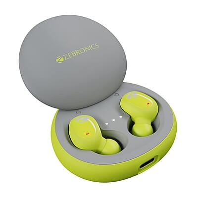 Zebronics Zeb-Sound Bomb N1 True Wireless In Ear Earbuds with ENC, Gaming Mode (up to 50ms), up to 18H Playback, Bluetooth V5.2, Fidget Case, Voice Assistant, Splash Proof, Type C, and Mic