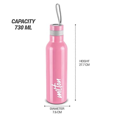 MILTON Smarty Stainless Steel Water Bottle, 730 ml