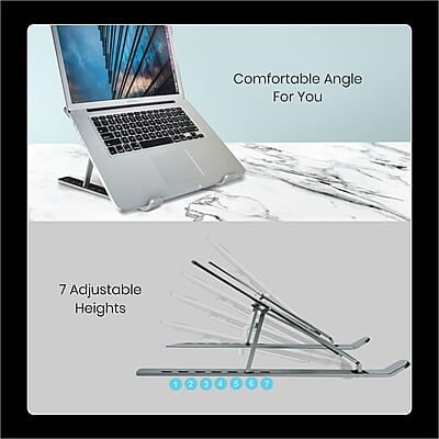 Portronics My Buddy K2 Portable Laptop stand with 7 Adjustable Level, Ergonomic Design, Multifunctional for All Laptops