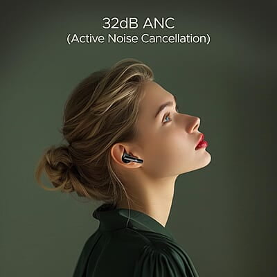 boAt Airdopes 141 ANC Gunmetal Black boAt Airdopes 141 ANC Gunmetal Black