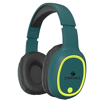 ZEBRONICS Thunder Bluetooth 5.3 Wireless Over ear Headphones with 60H Backup, Gaming Mode, Dual Pairing, ENC, AUX, Micro SD, Voice Assistant, Comfortable Earcups, Call Function