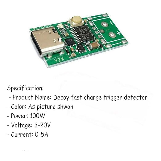 Type-C USB-C PD2.0 3.0 to DC USB Decoy Fast Charge Trigger Poll Detector Charging Module ZY12PDN Bare Board