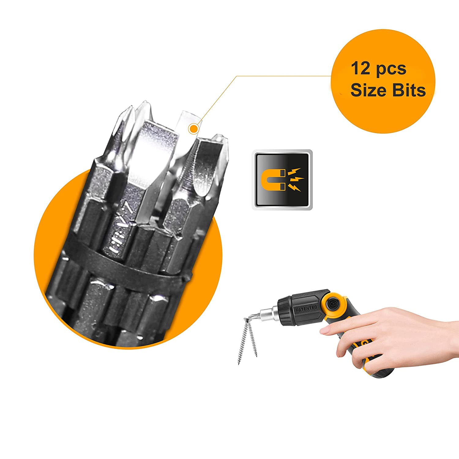 INGCO 13 In 1 Ratchet Screwdriver Set AKISD1208