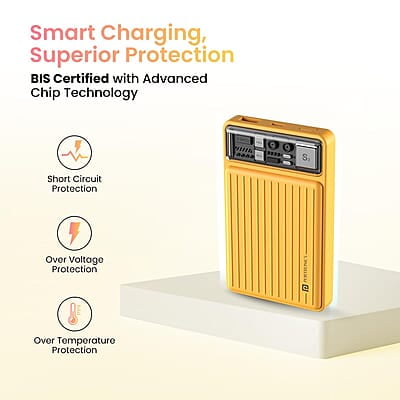 Portronics Luxcell Mini 10K Advanced 10000 mAh Smallest Power Bank with 22.5W Max Output Portronics Luxcell Mini 10K Advanced 10000 mAh Smallest Power Bank with 22.5W Max Output
