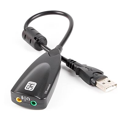 7.1 Channel Audio Sound Card Mic for Laptop PC USB Adapter (Aluminum) USB 2.0 7.1 Channel Audio Sound Card Mic for Laptop PC USB Adapter (Aluminum) USB 2.0