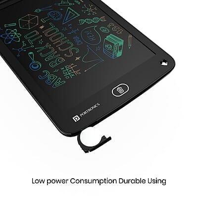 Portronics Ruffpad 8.5M Multicolor LCD Writing Pad with Screen 21.5cm (8.5-inch) for Drawing, Playing, Handwriting Gifts for Kids & Adults, India's
