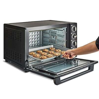 Borosil Prima 60 L Oven Toaster & Grill, Motorised Rotisserie & Convection Heating, 12 Heating Modes, Black