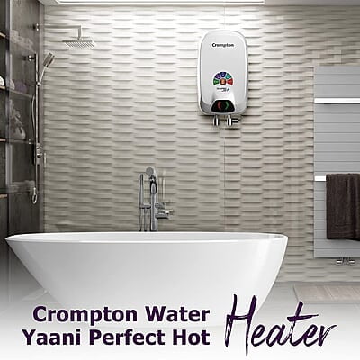 Crompton Rapid Jet Plus 3-L Instant Water Heater with Advanced 4 level Safety with Free Installation and Connection Pipes