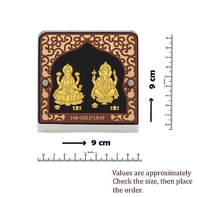 Gold Plated Lakshmi Ganesha Idol