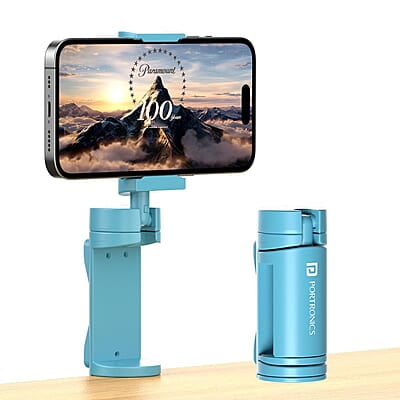 Portronics Mobot Clip Mobile Holder with 360° Adjustable Angles, Light Weight, Pocket Friendly, Mobile Stand for Table