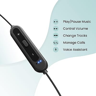 Ambrane Bassband Hyper Wireless Earphones with 27Hrs Playtime,3Hrs Playtime in 10 Mins Charge,Boostedbass Sound,Multifunctional Controls,Voice Assistance,Ipx4