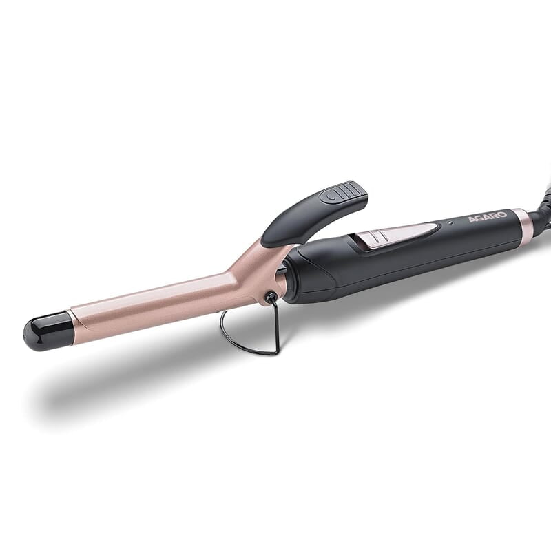 AGARO HC7001 Hair Curler with 19MM Barrel, Rod, Tong, Tourmaline Infused Ceramic Coated Plates