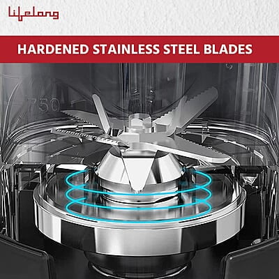 Lifelong Professional Blender/Grinder/Mixer, 2000 watts, 2 Litres BPA Free Jar, Commercial Heavy Duty Blender, High Power & Speed Blender