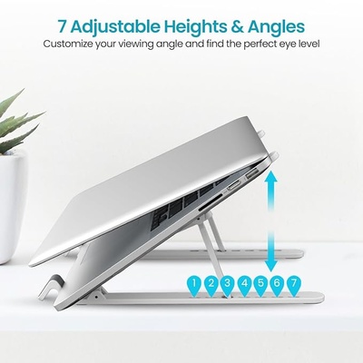 Portronics My Buddy K Lite Foldable Laptop Stand with Adjustable Heights, Anti-Slip Silicone Pads, Collapsible Design, 5 kg Max Weight, ABS Build, Portable & Lightweight Holder Riser (White) Portronics My Buddy K Lite Foldable Laptop Stand with Adjustable Heights, Anti-Slip Silicone Pads, Collapsible Design, 5 kg Max Weight, ABS Build, Portable & Lightweight Holder Riser (White)