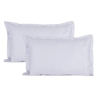 Framed Pillow Cover Glace Cotton 300 TC - Striped - White Framed Pillow Cover Glace Cotton 300 TC - Striped - White