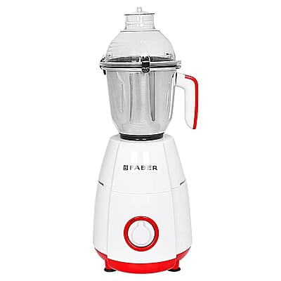 Faber Crown 800W Blender Mixer Grinder, 3 SS clip lock jars and blades  copper motor, up to 20000 rpm speed