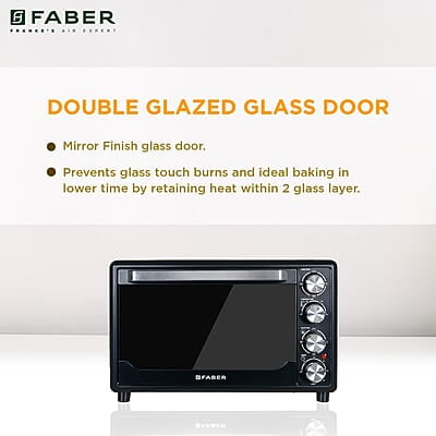 Faber 34 liter (DG) 1600 Watts OTG Bake, Toast, Roast, Grill 6 Functions, Upper & Lower Heating, Rotisserie, 360 Convection Faber 34 liter (DG) 1600 Watts OTG Bake, Toast, Roast, Grill 6 Functions, Upper & Lower Heating, Rotisserie, 360 Convection