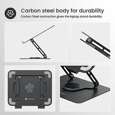 Portronics My Buddy K9 - Portable Laptop Stand - Adjustable elevation levels Portronics My Buddy K9 - Portable Laptop Stand - Adjustable elevation levels