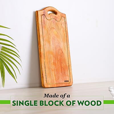 Borosil Dice Pro Organic Neem Wood 17 mm Chopping Board