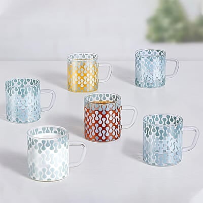 Borosil Vision Vista Tea n Coffee Classic Mug Set of 6 Pcs 210 ml | Borosillicate Glass, Microwave Safe, Scratch Resistance, Lightweight | for Chai, Green Tea, Milk Borosil Vision Vista Tea n Coffee Classic Mug Set of 6 Pcs 210 ml | Borosillicate Glass, Microwave Safe, Scratch Resistance, Lightweight | for Chai, Green Tea, Milk
