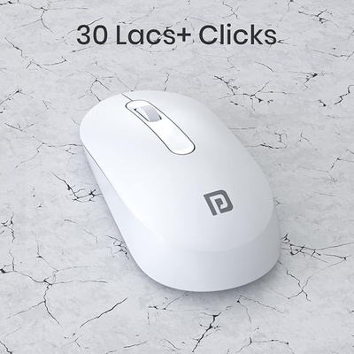 Portronics Toad 13 2.4 GHz Wireless Optical Mouse with USB Nano Receiver, 1200 DPI Resolution Optical Sensor(White) Portronics Toad 13 2.4 GHz Wireless Optical Mouse with USB Nano Receiver, 1200 DPI Resolution Optical Sensor(White)