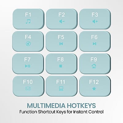 Portronics Ki-Pad 3 USB Wired Keyboard with Large Keycaps, Noise-Free Typing, Fn Multimedia Hotkeys, Full-Size Layout with Num Pad, Ergonomic Design, 1.5m USB Cable