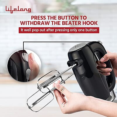 Lifelong LLHM01 150 W Regalia Hand Mixer For Mixing Cake Batters, Atta