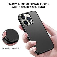 GRIPP Amaze Back Case Compatible iPhone 13 Pro Max 6.7 inch Scratch Resistance PC Shield with Tough Bumper Drop Tested Total Protection Back Cover - (Black) GRIPP Amaze Back Case Compatible iPhone 13 Pro Max 6.7 inch Scratch Resistance PC Shield with Tough Bumper Drop Tested Total Protection Back Cover - (Black)