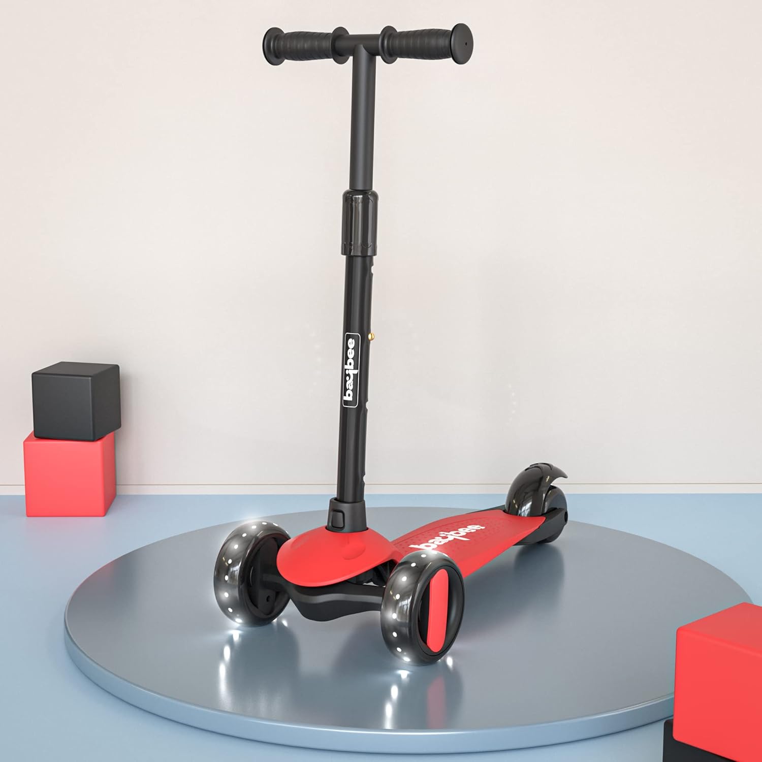 Baybee Alpha Glide Kick Scooter for Kids- Red