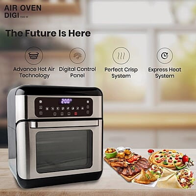 Havells Air Fryer Air Oven Digi 9 Pre-Set Menu 1500 Watt 2 Grill Rack Havells Air Fryer Air Oven Digi 9 Pre-Set Menu 1500 Watt 2 Grill Rack