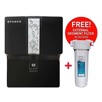 Faber Galaxy Fresh Alkaline RO+UV+MAT, 7 Liters, 8 Stage Water Purifier with Upto 2500 TDS, Black