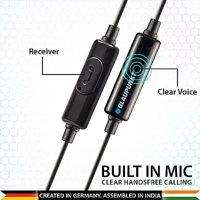 Blaupunkt EM06 in-Ear Type C Wired Earphone with Mic and Deep Bass HD Sound Mobile Headset with Noise Isolation
