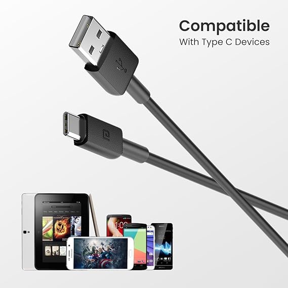 Portronics Konnect Link Type-C Cable with Fast Charging & Data Transfer (1M, White) Portronics Konnect Link Type-C Cable with Fast Charging & Data Transfer (1M, White)