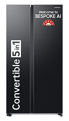 Samsung 653 L, 5 Star, Frost Free, Double Door, Convertible 5-in-1 Digital Inverter, Side By Side AI Enabled Smart Refrigerator with WiFi