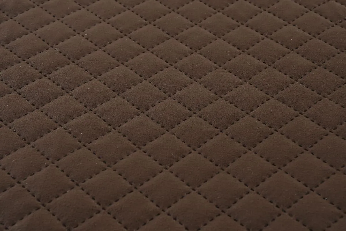 Bed Runner Velvet Ultrasonic with Cushion Cover - Dark Coffee (Classic)