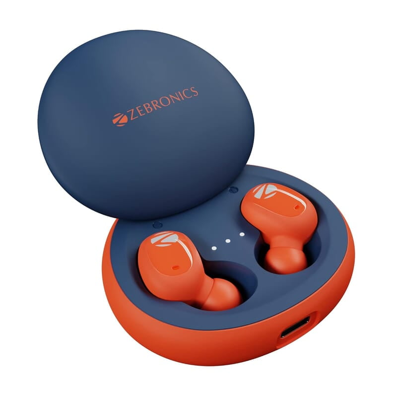 Zebronics Zeb-Sound Bomb N1 True Wireless In Ear Earbuds with ENC, Gaming Mode (up to 50ms), up to 18H Playback, Bluetooth V5.2, Fidget Case, Voice Assistant, Splash Proof, Type C, and Mic