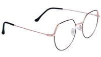 Female Oversized Spectacle Frames. Transparent ARC Lens. Rose Gold & Black Color Metal Frame. Female Oversized Spectacle Frames. Transparent ARC Lens. Rose Gold & Black Color Metal Frame.