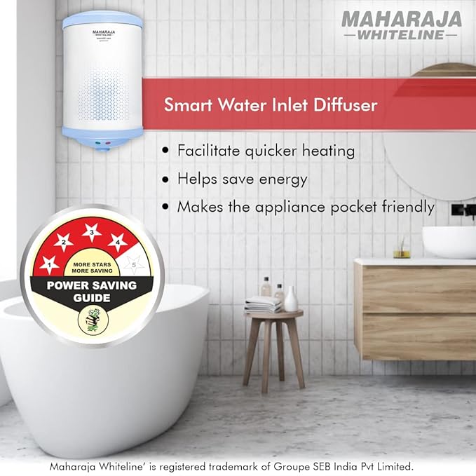 Maharaja Whiteline Warmist Neo Plus Water Heater/Geyser, 10 Liters