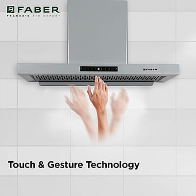 Faber 90cm 1150 m³/hr Autoclean T-Shape Kitchen Chimney Matt Grey Finish