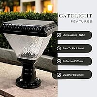 SQUARE SHED BIG SIZE MODEL GATE / garden light all colours available in light -white/ warm white/ yellow/ rgb