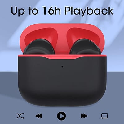 Zebronics SOUND BOMB 9 Semi in ear Bluetooth v5.2 TWS earbuds with 16H backup, ENC Calling, Gaming mode (Upto 50ms), Voice assistant, Flash connect, Silicone case, Splash proof and Type C