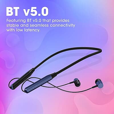ZEBRONICS Zeb Evolve Wireless Bluetooth in Ear Neckband Earphone, Rapid Charge, Dual Pairing, Magnetic earpiece,Voice Assistant with Mic